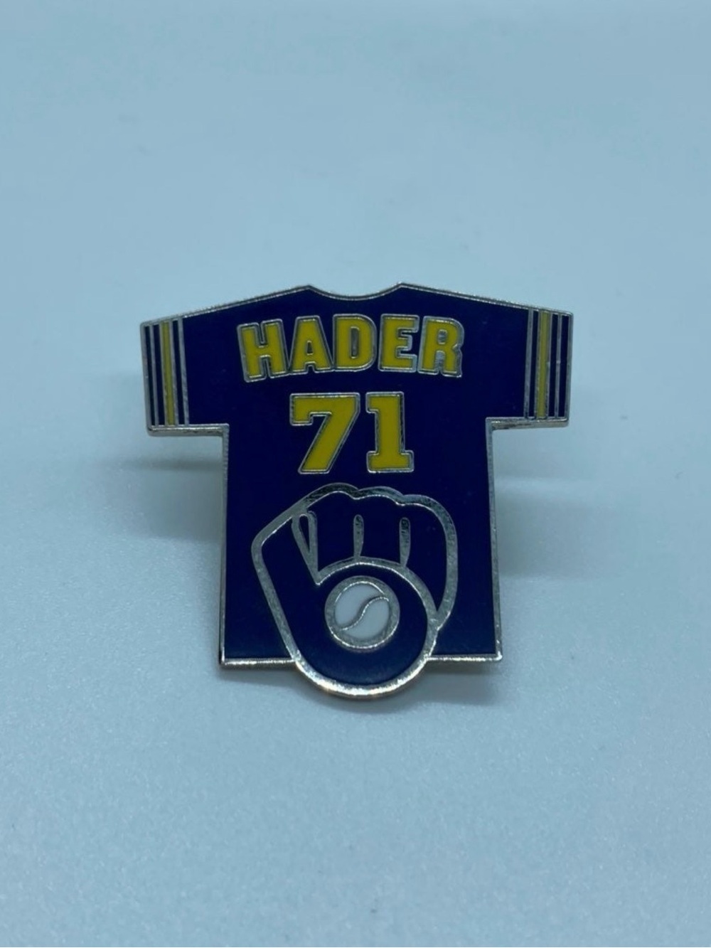 Hader 71 Blue & Yellow Jersey Enamel Pin - Home Games